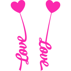 love balloon borders