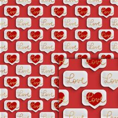 love balloon heart pattern