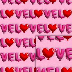 love balloons pattern