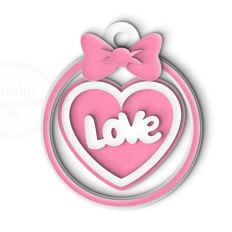 love circle ornament tag