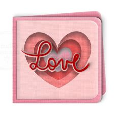 love heart layered card