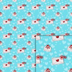 love letters glitter style pattern