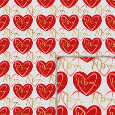 love mom foil style pattern