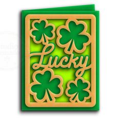 lucky shamrocks card
