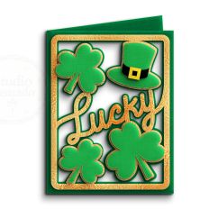 lucky shamrocks hat card