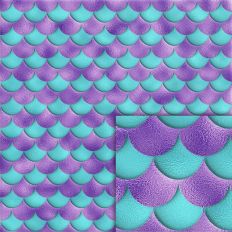 mermaid scales foil style pattern