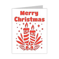 merry christmas candles card