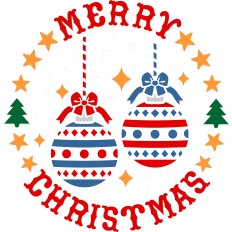 merry christmas circle phrase