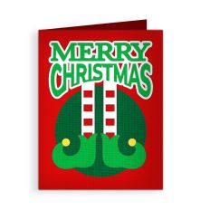 merry christmas elf card