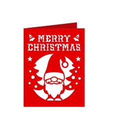 merry christmas gnome card
