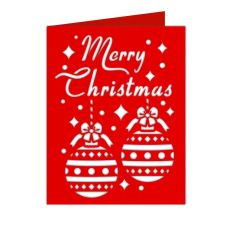 merry christmas ornaments card