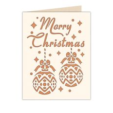 merry christmas ornaments card