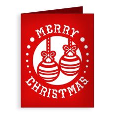 merry christmas ornaments card