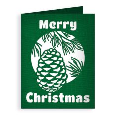 merry christmas pine cone card