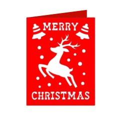merry christmas reindeer bells card