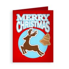 merry christmas reindeer card