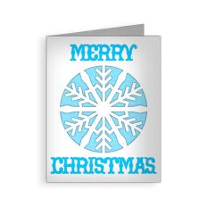 merry christmas snowflake card