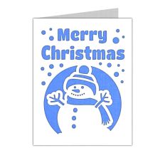 merry christmas snowman card