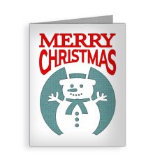 merry christmas snowman card