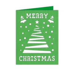 merry christmas tree bells card