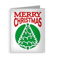 merry christmas tree card
