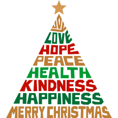 merry christmas tree phrase