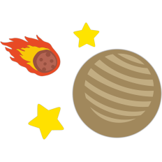 meteor in space