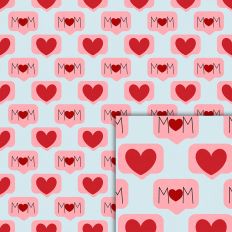 mom hearts pattern