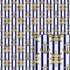 nautical gold foil style pattern