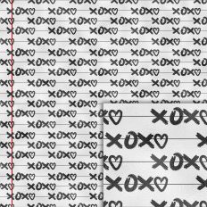 paper sheet xoxo foil style pattern