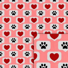 paw balloon heart pattern