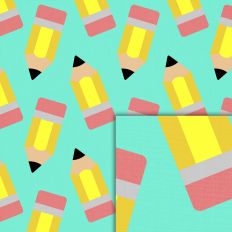 pencil turquoise pattern