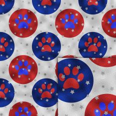 pet paw usa foil style pattern
