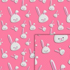pink bunnies pattern