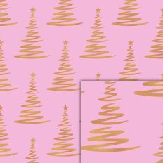 pink christmas tree pattern