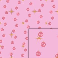 pink ornaments pattern