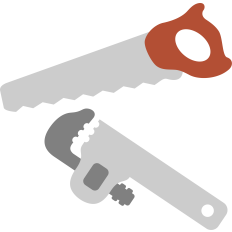 pipe wrench and hand saw tool