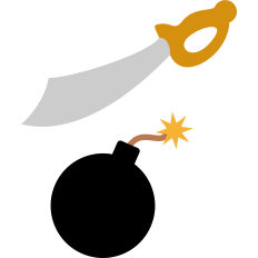 pirate bomb and sword