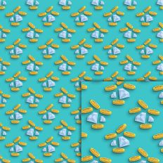 pirate money glitter pattern