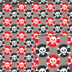pirate skull circle pattern