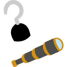 pirate spyglass and hook