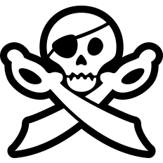 pirate symbol with swords