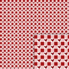 plaid hearts pattern