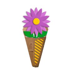 purple daisy flower card