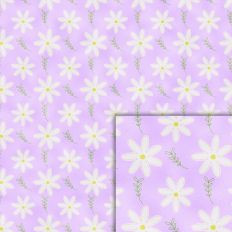 purple daisy flowers foil style pattern