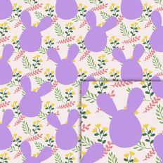 purple easter flowers pattern