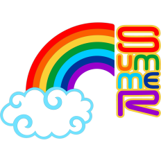 rainbow and cloud summer