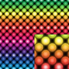 rainbow glow balls pattern