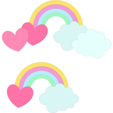 rainbow hearts