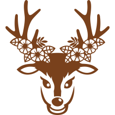 reindeer with flowers